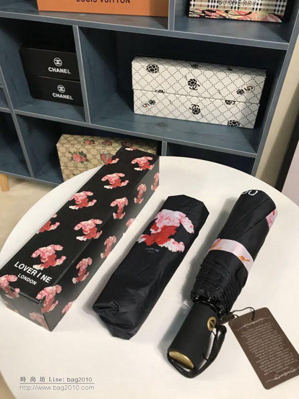 CHANEL香奈兒傘 年度巔峰之作 鮮花圖案 晴雨傘 防曬隔熱 防紫外線  zm1051
